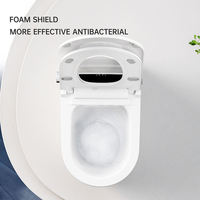 WC intelligent MUUPEG avec télécommande, levage automatique du couvercle, siège chauffant, veilleuse, commande vocale, réservoir d'eau dissimulé pour salle de bain
