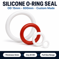 Joint torique en silicone, diamètre extérieur de 15 mm à 600 mm, épaisseur de 5 mm, joint d'étanchéité en caoutchouc rouge, taille personnalisée, directement de l'usine, marque Dongting, Chine