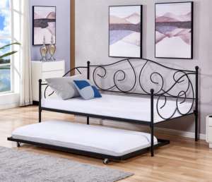 Thiết Kế Mới Phổ Biến Thời Trang Thép Kim Loại Duy Nhất Giường Đôi Loft <span class=keywords><strong>Sofa</strong></span> Giường Với Trundle Set <span class=keywords><strong>Sofa</strong></span> Giường Giản Dị <span class=keywords><strong>Sofa</strong></span> Cà Phê - Product Image 1