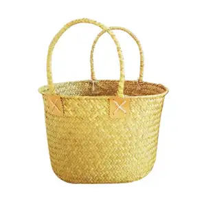 Straw and seaweed baskets are used to store clothing basket collapsible storage folding laundry hampers