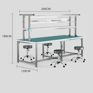 Nhà Máy Bán buôn dây chuyền sản xuất dây chuyền lắp ráp điện tử máy trạm hội thảo bao bì bàn làm việc hai mặt - Product Image 4