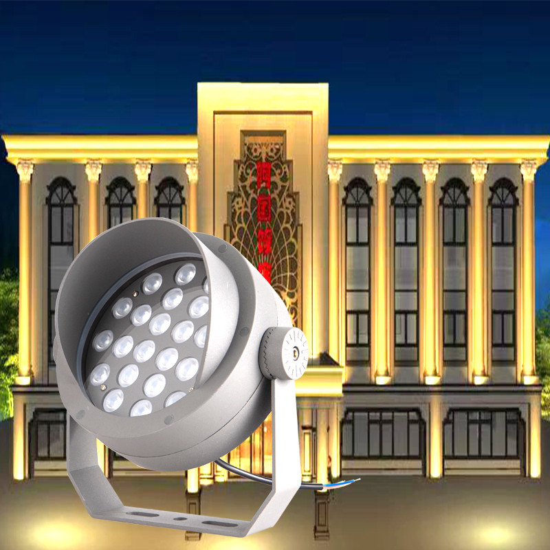Waterproof IP65 Aluminum 24W 220V Outdoor LED Floodlight for Warehouse and Landscape Projects