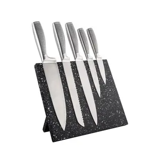 Pisau Dapur Modern, Pisau Dapur Modern, Gagang Berongga, Karbon Tinggi, Stainless Steel, Pisau Dapur Set dengan Pisau Magnet, Blok Berdiri