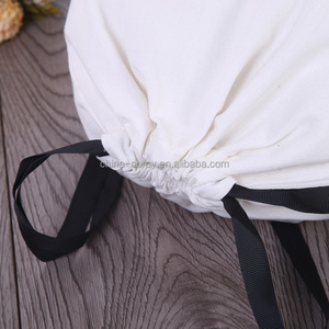 ถุงผ้าฝ้าย 100% แบบใหม่ พร้อมโลโก้สั่งทำ ถุงใส่ของขวัญเครื่องประดับรีไซเคิล ถุงผ้ามัสลิน ถุงผ้าแคนวาส ถุงใส่รองเท้าแบบมีเชือกผูก ถุงผ้าฝ้ายกันฝุ่นพร้อมโลโก้ - Product Image 3