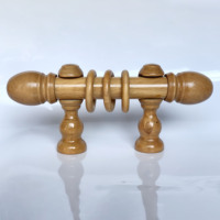 Tringle à Rideaux en Bois de 35 mm avec Anneaux – Kit Complet pour Rideaux