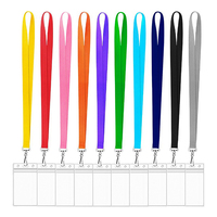 Badges d'identification personnalisables en tissu satiné de polyester, lanières pour enseignants, étui de téléphone de luxe à bandoulière avec pochette et crochet