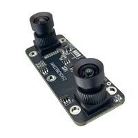 Mini Module de Caméra Binoculaire RVB 4MP à Double Objectif IA, Obturateur Global, 60fps, Interface USB 2.0 Réglable, Détection Faciale 3D Universelle