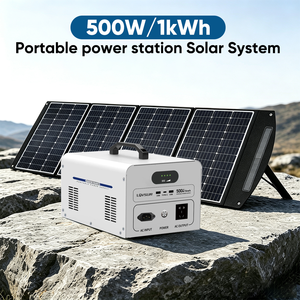 Estación de Energía Solar Portátil Recargable Todo en Uno de 500W 1000Wh de Gran Capacidad, Silenciosa, con Batería Lifepo4 para el Hogar - Product Image 2