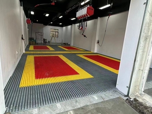 Tuiles de sol de garage robustes, tuiles de sol en plastique, moule d'injection pour les points de stationnement de voitures, vente directe d'usine - Product Image 3