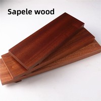 Planche à sushi rectangulaire en bois de Sapele massif Elite |   Plaque de présentation sans soudure, dureté Janka 1410 lbf |   Plateau de service professionnel