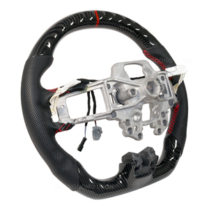 Volante riscaldato in fibra di carbonio di alta qualità adatto 2018 2019 <span class=keywords><strong>2020</strong></span> 2021 Ford Mustang OEM rivestimento interno della carrozzeria in carbonio - Product Image 5