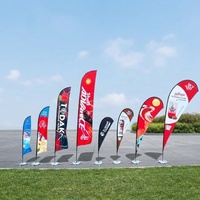 Drapeaux publicitaires promotionnels, bannières, publicité extérieure et expositions, drapeau de plage extérieur
