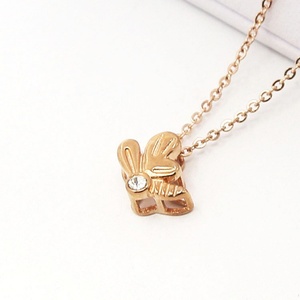 สร้อยคอรูปดาวประดับคริสตัลเพชรทองคำขาวสแตนเลสขายดี - Product Image 3