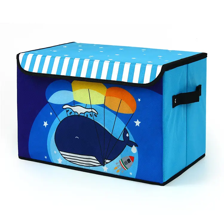 Cartoon Animal Cute Fabric Foldable Collapsible Kids Toy Storage Organizer Oxford Cloth Storage Box With Lid