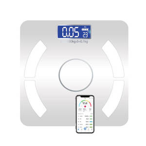 Articles les plus vendus Balance de composition corporelle électronique pour la maison Balance numérique intelligente en verre trempé Capacité de 180 kg Connectée à l'application - Product Image 4