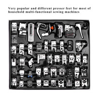 Hot New 52PCS Machine À Coudre Presseur Pieds Kit Multi-Style Domestique Ménage 2mm Métal Forme Carrée pour Janome Brother Singer