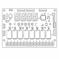 Carte de commande PCB pour plaque de cuisson électrique en céramique à 5 zones, affichage numérique indépendant à 5 groupes, ODM OEM pour plaques de cuisson domestiques et commerciales