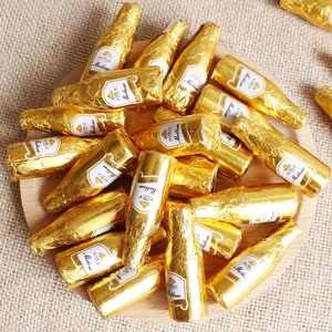 Vente en gros de boules de chocolat enveloppées de papier d'aluminium pour mariage lingot d'or de bonbon barre d'or chocolat d'arachide vente en vrac chocolat de forme différente - Product Image 6