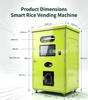 Distributeur automatique de riz frais en libre-service pour usage commercial, avec pesage automatique et multiples modes de paiement, équipement de distribution de céréales pour zones résidentielles