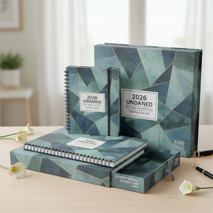 Impression personnalisée 2026 Agenda A4 A5 non daté Journal quotidien Agenda hebdomadaire <span class=keywords><strong>mensuel</strong></span> avec tiroir Boîte cadeau - Product Image 1