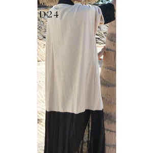 Manufacturer Women Maxi Abaya Color block Custom Loose Fit Slit Hem Prayer Dress Middle East Style All Seasons Lightweight - Product Image 2