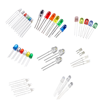 Vente en gros usine de diodes LED 3mm-10mm pré-câblées avec support, couleurs rouge/jaune/bleu/blanc/vert, dimmables, garantie 3 ans, 15