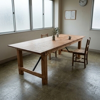 Table et chaises de salle à manger en pin de style farmhouse, vente en gros d'usine, table de mariage en bois massif, moderne et pliable