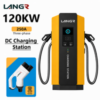 Chargeur rapide DC pour véhicules électriques Langrun, nouvelle génération, 80 kW-600 kW, avec gestion cloud, refroidissement liquide, interfaces CCS1/CCS2/GBT, pour usage commercial