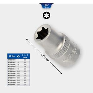 BRILLIANT TOOLS - BT021831 3/8 ''Torx E-socket - EAN 4042146775349 HAND SOCKETS 3/8" - Product Image 2