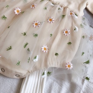 Weet wewborn ababy irirl omomper RESS irirls lorloral brombroidery umasual prpring lothing ababy UTU - Product Image 5