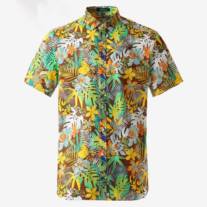 カスタムデザイン昇華プリントハワイアンシャツカジュアルビーチフローラルメンズサマーハワイアンシャツ半袖ホリデーシャツ - Product Image 5