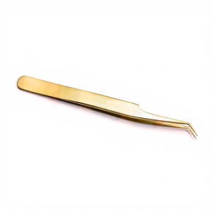 Pinzas para Pestañas de Punta Curva de Alta Calidad Personalizadas, Pinzas de Precisión de Acero Inoxidable para Extensión de Pestañas Postizas - Product Image 1