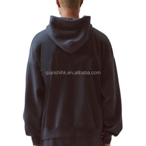 เสื้อฮู้ดพรีเมี่ยมสำหรับผู้ชายผ้าฝ้าย100% โอเวอร์ไซส์กำหนดเองได้เสื้อฮู้ดขนแกะคุณภาพสูงเปิดไหล่ตกใส่ได้ทั้งชายและหญิง - Product Image 2