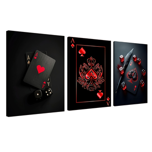 Modern Art Dice Poker <b>Posters</b> Canvas Wall Art Aluminum <b>Frame</b> Perfect Gifts <b>for</b> Friends Family Hanging Room Decor - Product Image 1