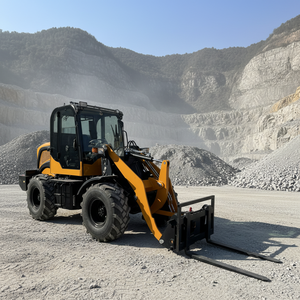 Chargeuse sur pneus de chantier 2 tonnes Diesel certifiée EPA Euro5 CE avec attache rapide hydraulique et lame à neige multi-attachements - Product Image 1