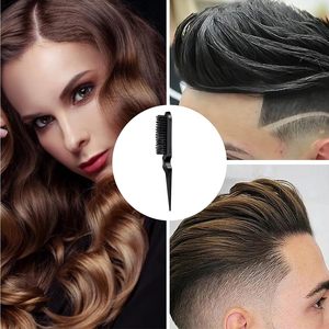 Peigne démêlant à queue personnalisé pour coiffure, ajoute du volume, 3 rangées <span class=keywords><strong>de</strong></span> dents, <span class=keywords><strong>en</strong></span> plastique noir, <span class=keywords><strong>brosse</strong></span> à cheveux <span class=keywords><strong>de</strong></span> salon pour le coiffage et le tapissage - Product Image 6