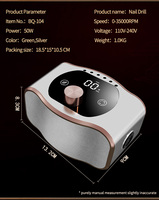 Polisseuse à ongles électrique portable professionnelle 35000 tr/min, double mode, tête en cuir, soin doux, faible bruit, vitesse réglable
