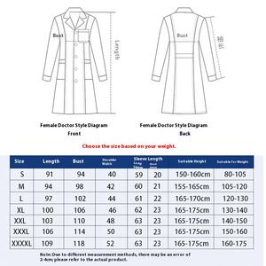 เสื้อโค้ทกันหนาวแขนสั้นสีขาวเครื่องแบบพยาบาลสำหรับแพทย์ร้านเสริมสวยชุดเครื่องแบบทางการแพทย์สำหรับทั้งชายและหญิง - Product Image 3