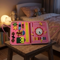 Livre Montessori en feutre pour tout-petits, livre d'activités sensorielles réutilisable avec autocollants magiques, jouets éducatifs pour enfants, cadeaux préscolaires