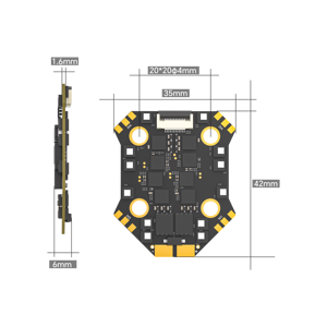 Contrôleur de vol en métal iFlight Borg MINI F7 Stack avec ESC 4-en-1 Mini 60 – Pièces essentielles pour accessoires de drones de course - Product Image 4