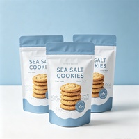 Sachets personnalisés imprimés avec logo thermoscellable, en aluminium dépoli, à fond plat, pour aliments, pâtisseries, bonbons, biscuits individuels