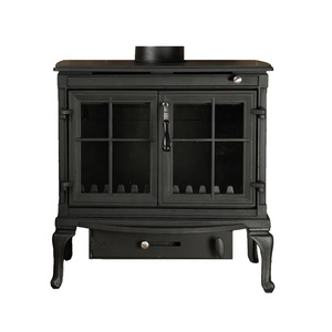 Estufa de Leña Grande para Sala de Estar, Chimenea Moderna de Hierro Fundido para Calentar el Hogar con Fuego Real - Product Image 4
