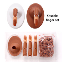 Kit de formation professionnel multifonctionnel pour manucure, pour débutants en salon de manucure, avec main en plastique solide et amovible, 100 faux ongles tendance