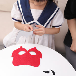 Maschera termoformante tessuto in feltro oem nero festa personalizzata halloween logo personalizzato colore <span class=keywords><strong>cartoon</strong></span> design - Product Image 6