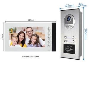 Sistema de Intercomunicación para Apartamentos Multifamiliares, 2/<span class=keywords><strong>3</strong></span>/4/6/8/10/12 Unidades, Monitor de 7 Pulgadas, <span class=keywords><strong>Videoportero</strong></span> Interior/Exterior, Desbloqueo con Tarjeta de Identificación - Product Image 5