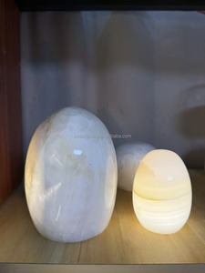 Lampe de table LED tactile à piles 1200 mAh avec <span class=keywords><strong>abat</strong></span>-<span class=keywords><strong>jour</strong></span> en marbre en forme d'œuf pour éclairage intérieur domestique - Product Image 3