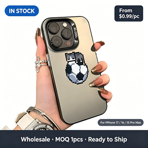 <span class=keywords><strong>Coque</strong></span> antichoc en TPU mat avec motif chat pixelisé mignon assis sur ballon de football pour <span class=keywords><strong>iPhone</strong></span> 17 16 15 14 13 <span class=keywords><strong>Pro</strong></span> Max - Product Image 1