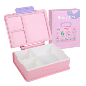 Fiambrera portátil Bento Box para niños con cuchara, tenedor, lavavajillas y microondas, fiambrera con forma de libro sin BPA para niños - Product Image 2