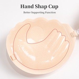 <span class=keywords><strong>Soutien</strong></span>-<span class=keywords><strong>gorge</strong></span> push up en tissu respirant sans fil rembourré adhésif V Line - Product Image 3