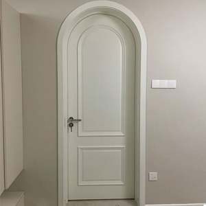 Porte intérieure en bois massif sur mesure française avec âme en MDF, placage de chêne, finition laquée - Product Image 2